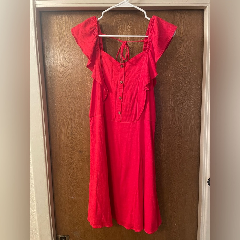 **NWT**size S red flutter sleeve dress from Charming Charlie